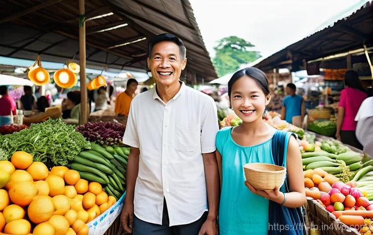 생태계 중심 사고의 글로벌 동향 - **Prompt 1: Modern Thai Family at a Sustainable Market**
    "A vibrant, eye-level shot of a modern ...