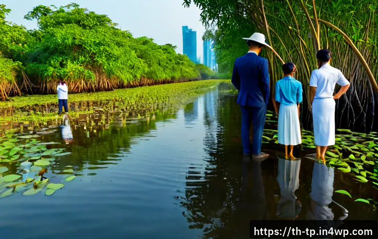 Home 17 생태계 중심 사고와 기업의 사회적 책임 - Photorealistic wide-angle scene of a Thai corporate sustainability team in modest modern office atti...